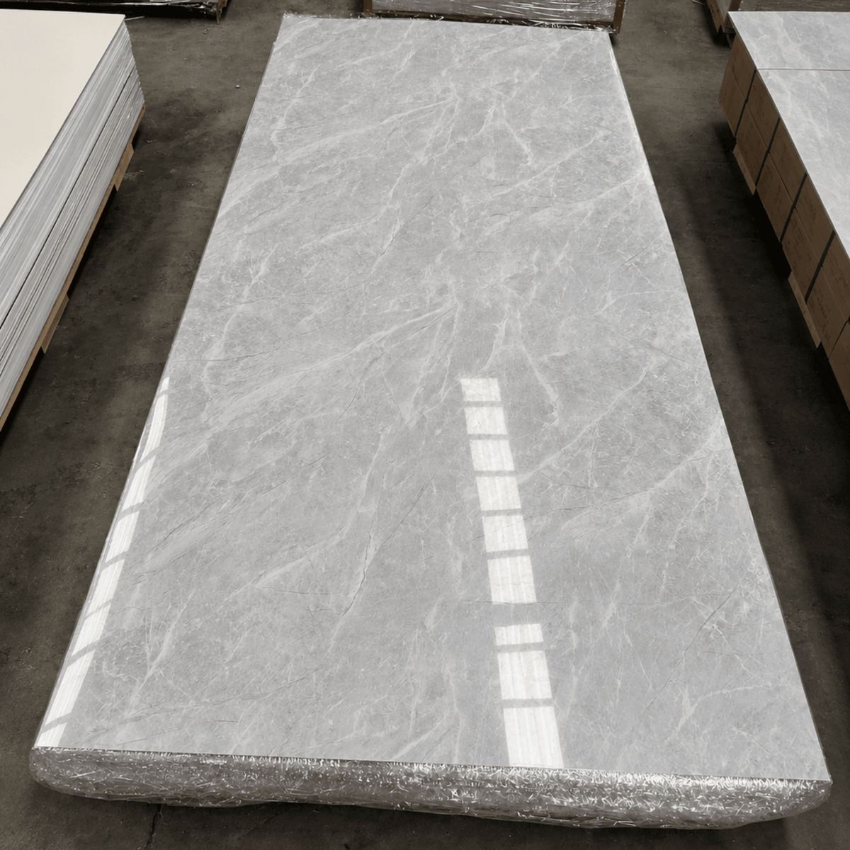 Placa PVC Gris Venato detalle veta mármol gris suave