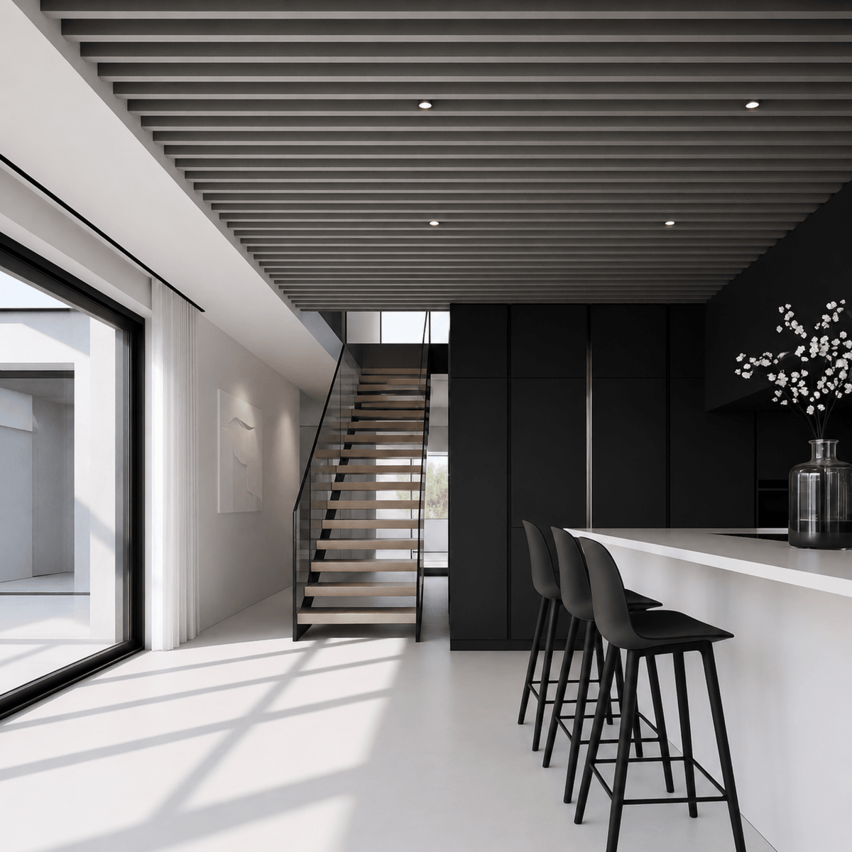 Viga decorativa interior Gris detalle acabado gris elegante | SRJ Tu Hogar Uruguay